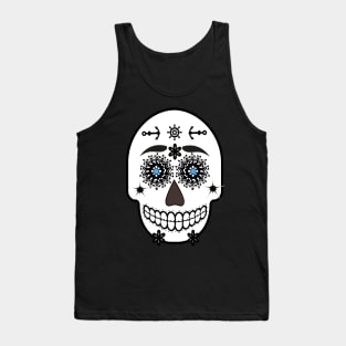 Skull With Blue Eyes t shirt Tank Top